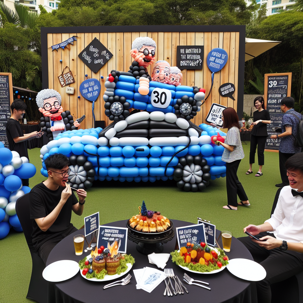 Visualize a lively 30th birthday celebration brimming with laughter and joviality. In the heart of this scene, there is a comical caricature of a blue Astra VXR, uniquely composed of balloons and innovatively used as a photo booth. Circulating around this unique fun element, guests of various descents and genders are engrossed in creative lawn games. These imitate the iconic 'old man' stereotype but in an amusing twist, incorporate classic video game sounds. A gourmet feast waits nearby, presenting an array of creatively named dishes, playfully highlighting the aspect of aging but gratifying the guests' gourmet preferences.
Generated with these themes: Blue Astra vxr, Gamer, Foodie, 30th Birthday, and Old man.
Made with ❤️ by AI.