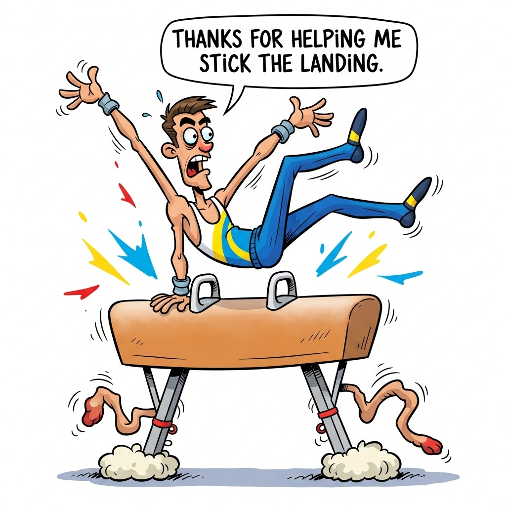 Male gymnastics, and Thank-you Card