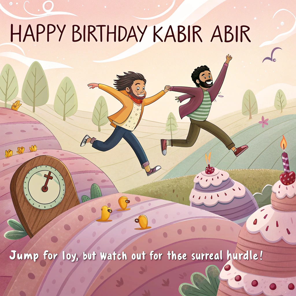Running, Jumping, and Birthday Card
