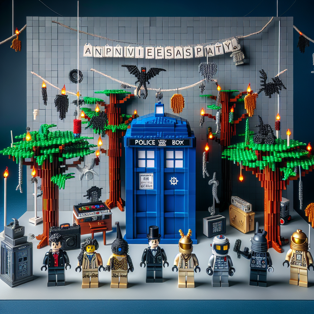 The picture represents a surrealistic anniversary party. An old-fashioned British police box appears in the setting, suggesting the sensation of time travel against an ingeniously assembled backdrop of small, interlocking plastic bricks. Around the forest of pixel-style trees, there are decor elements reminiscent of a spooky, fun-filled holiday, hanging down from the branches. Figures that have the essence of a popular space opera and a masked vigilante program are arranged around the scene in courageous positions. The ingenious blend induces a sense of nostalgia and exploration.
Generated with these themes: Doctor Who, Lego, Halloween, Star Wars, Spiderman, and Animal Crossing.
Made with ❤️ by AI.