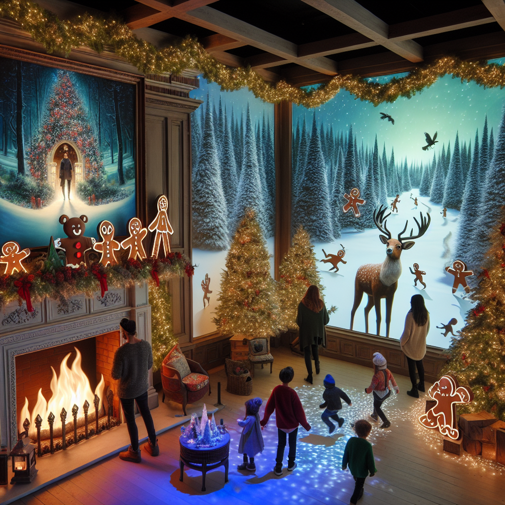 Envision a room where the boundaries of indoors and outdoors are magically blurred for the holidays. Your personal photograph hangs above a fireplace, animated so that the flames gently flicker within your eyes. The mantelpiece is draped with garland that extends, growing into a real pine forest backdrop complete with falling snow. Visiting loved ones interact with life-sized gingerbread people, sharing stories and laughter. Outside the window, a reindeer peers in, its antlers tangled with fairy lights, adding a touch of surrealism to this realistic Christmas-themed world.
Generated with these themes: create a card with my personal photo.
Made with ❤️ by AI.