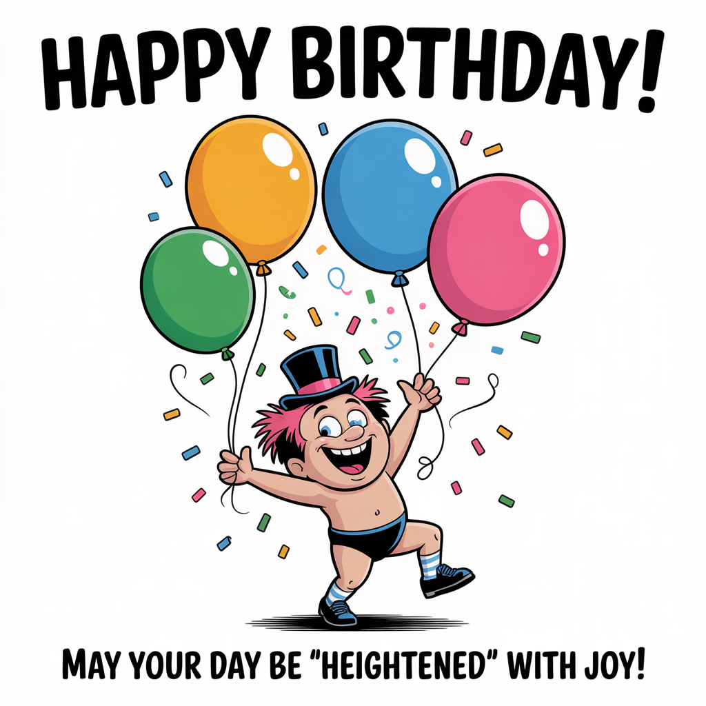 Midget stripper, and Birthday Card