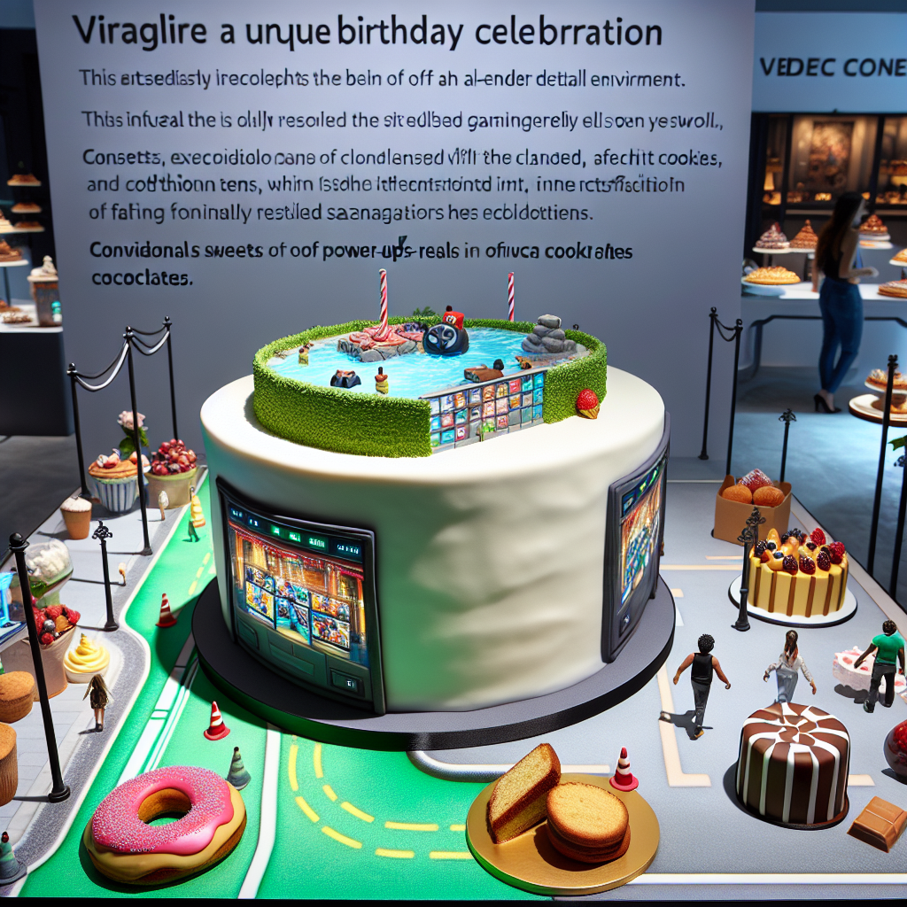 Visualize a unique birthday celebration where the concepts of video gaming and a high-end retail environment merge. Guests explore imaginary lanes laden with remarkably detailed sweet treats and clothing items, which instantly transition into interactive gaming scenarios as they stroll. Centerstage is a cake, brilliantly designed to reflect the blend of surreal and real, resting on a table fashioned after a gaming console. The icing mirrors the sleek surface of a gaming console, while conventional sweets from a luxury retail store such as rich cookies, decadent cakes, and fine chocolates, are creatively transformed into power-ups and collectibles within this virtual-meets-real universe.
Generated with these themes: video games, marks and spencer.
Made with ❤️ by AI.