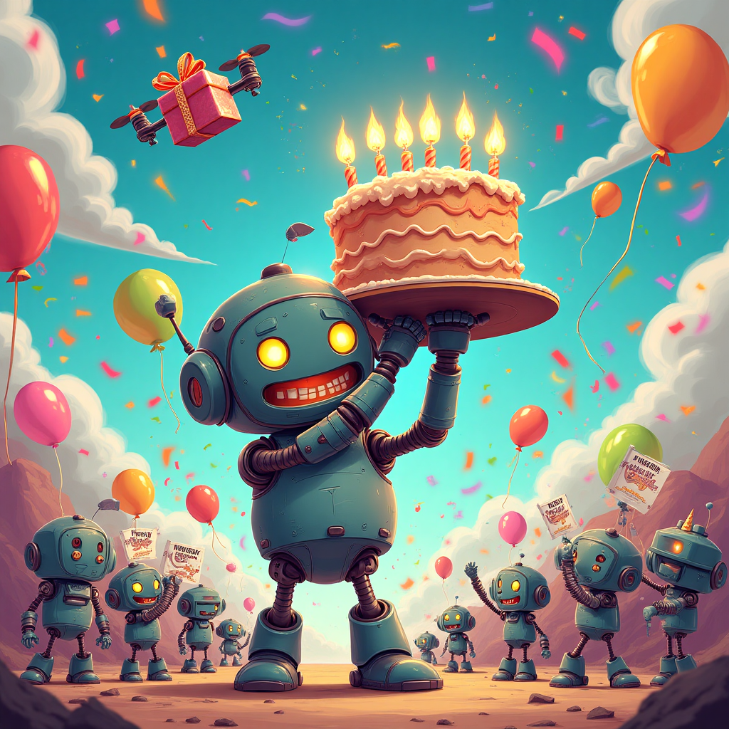 Robots, and Birthday Card