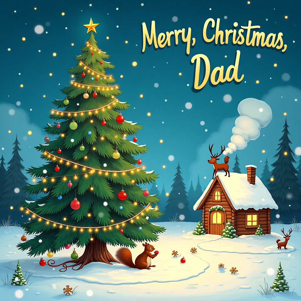 Christmas tree and vibes Christmas Card