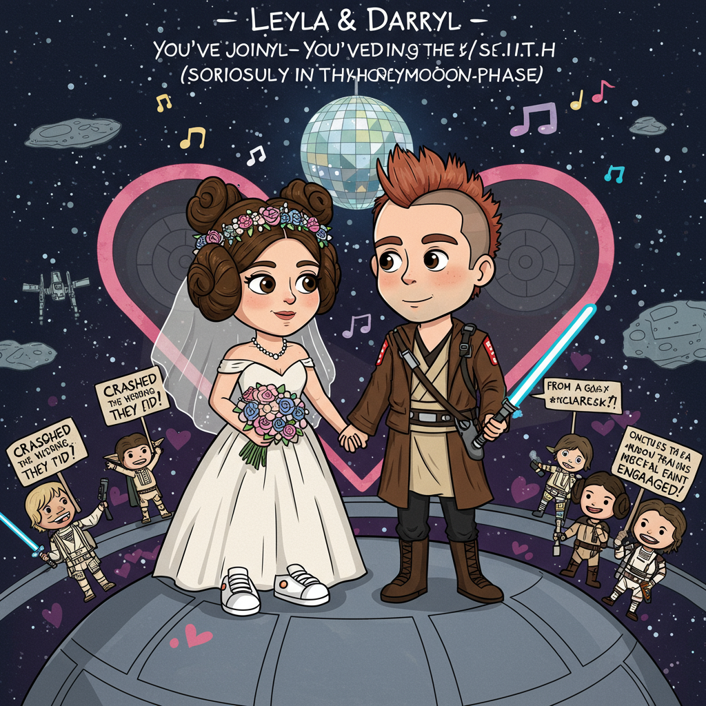 Busted band, and Star wars Wedding Card