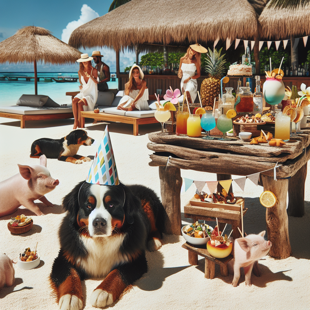 Cocktails, Bernese mountain dog, Travel , Sunshine, Fashion , Food, and Pigs Birthday Card