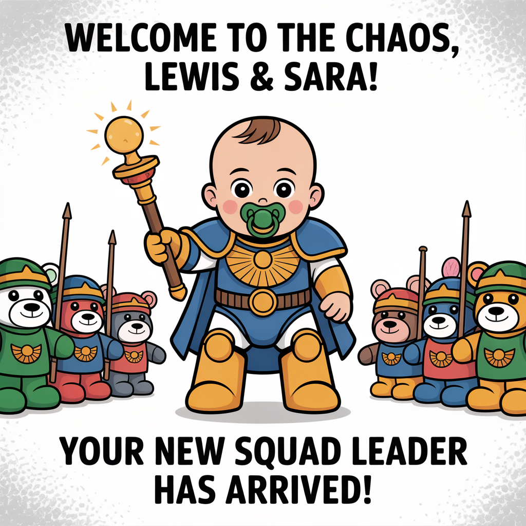 Warhammer, and New-baby Card