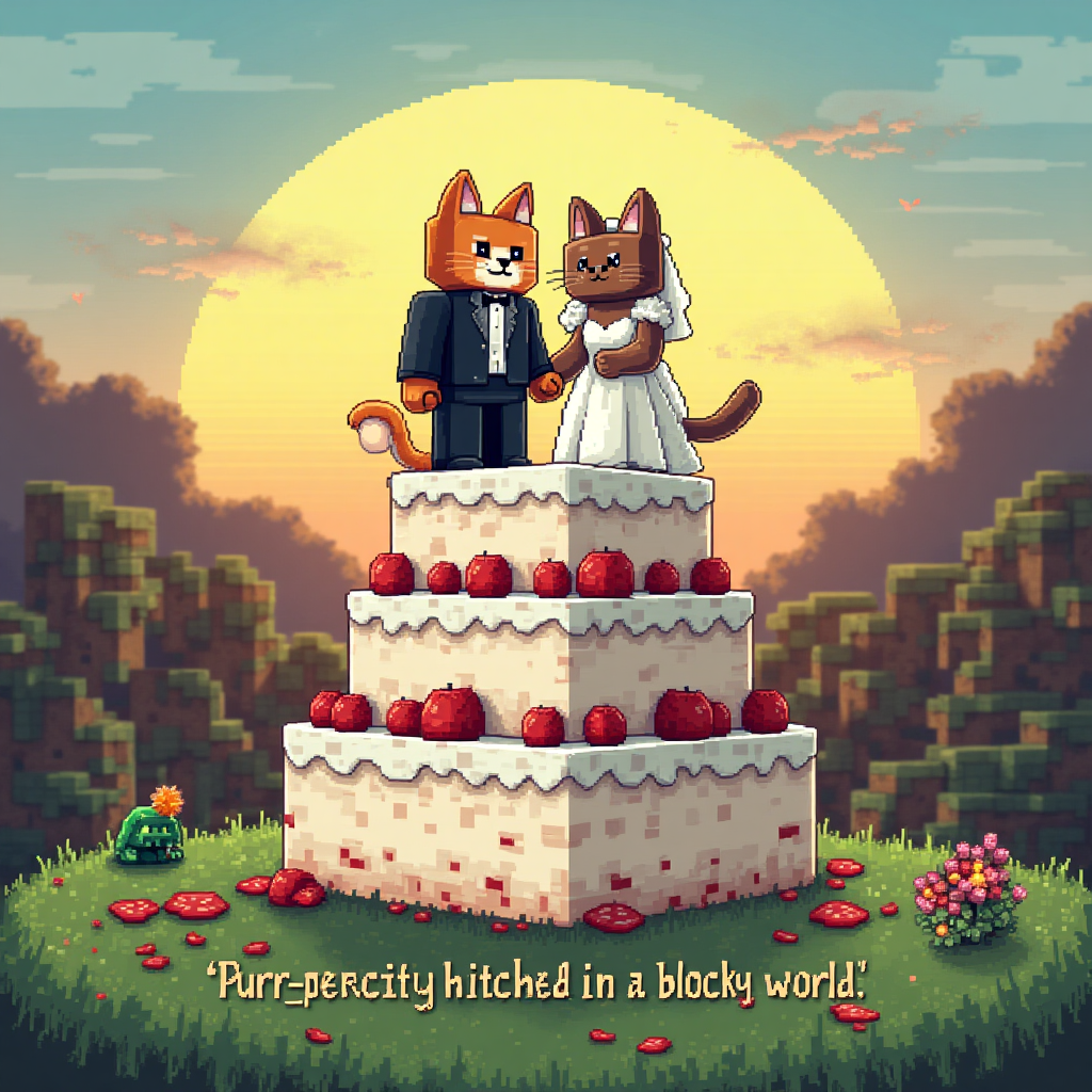 Minecraft , Cats , Cake, and Wedding Card