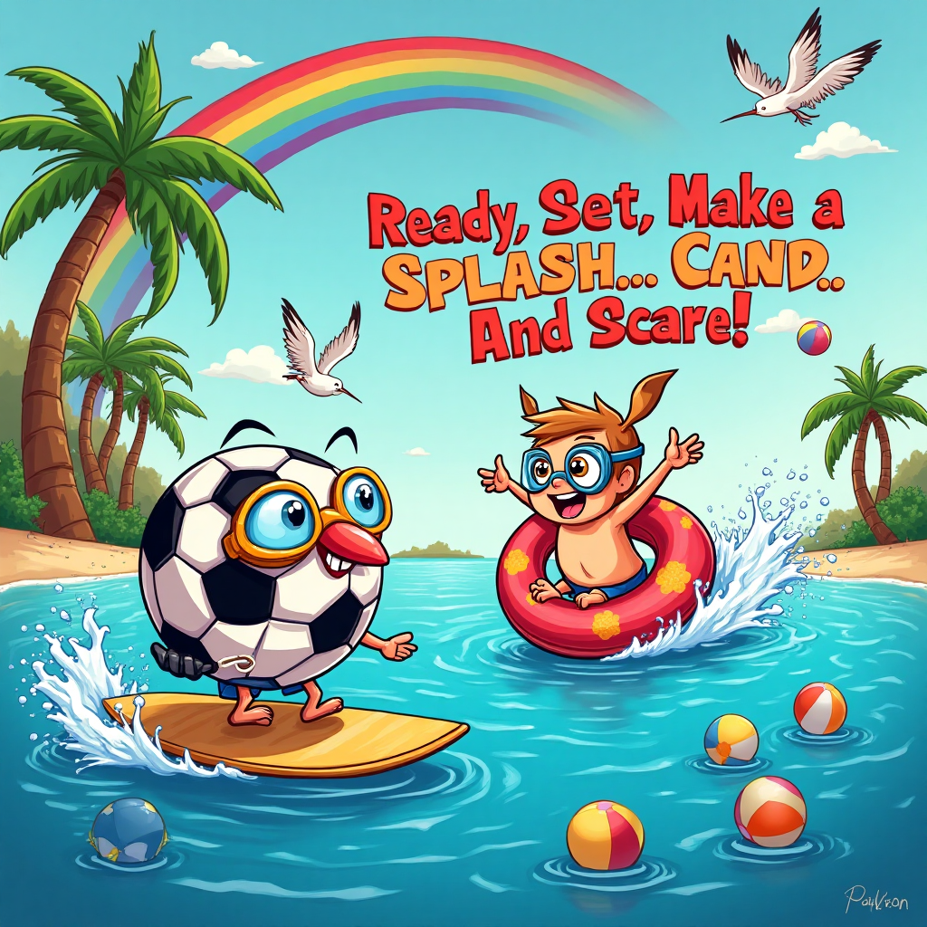 Football swimming, and Birthday Card