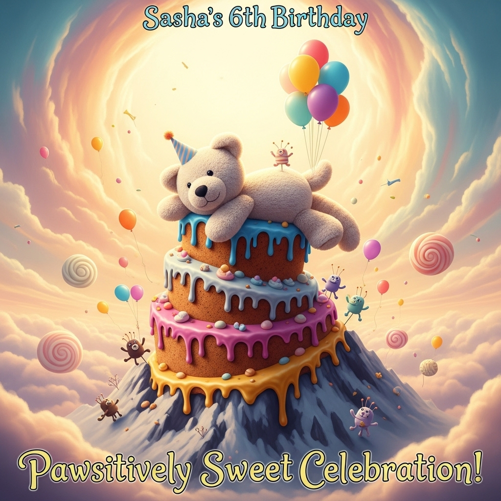 Jellycat, Cake, and Birthday Card