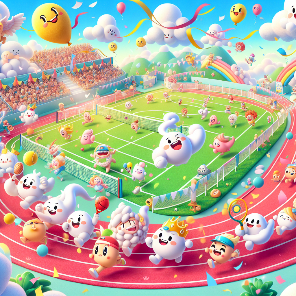 Envision an endearingly depicted Cute Cartoon-style birthday party where the joy of sports is palpable. Set amidst a backdrop of pastel-hued decorations, imagine an ensemble of vivacious characters, encompassing genders and descents, racing spiritedly along a serpentine running track, leaving a trail of fluttering streamers behind. Near the track, the muffled bounce of a tennis ball resonates from a court where animated beings of various forms engage in a spirited tennis match, their rackets swishing through the air with delight and precision. In close proximity, a verdant football field is the stage for a lively match with the participants' laughter blending with the crowd's cheering, everything set under a sky sprinkled with floating balloons and falling confetti.
Generated with these themes: running, tennis, football .
Made with ❤️ by AI.