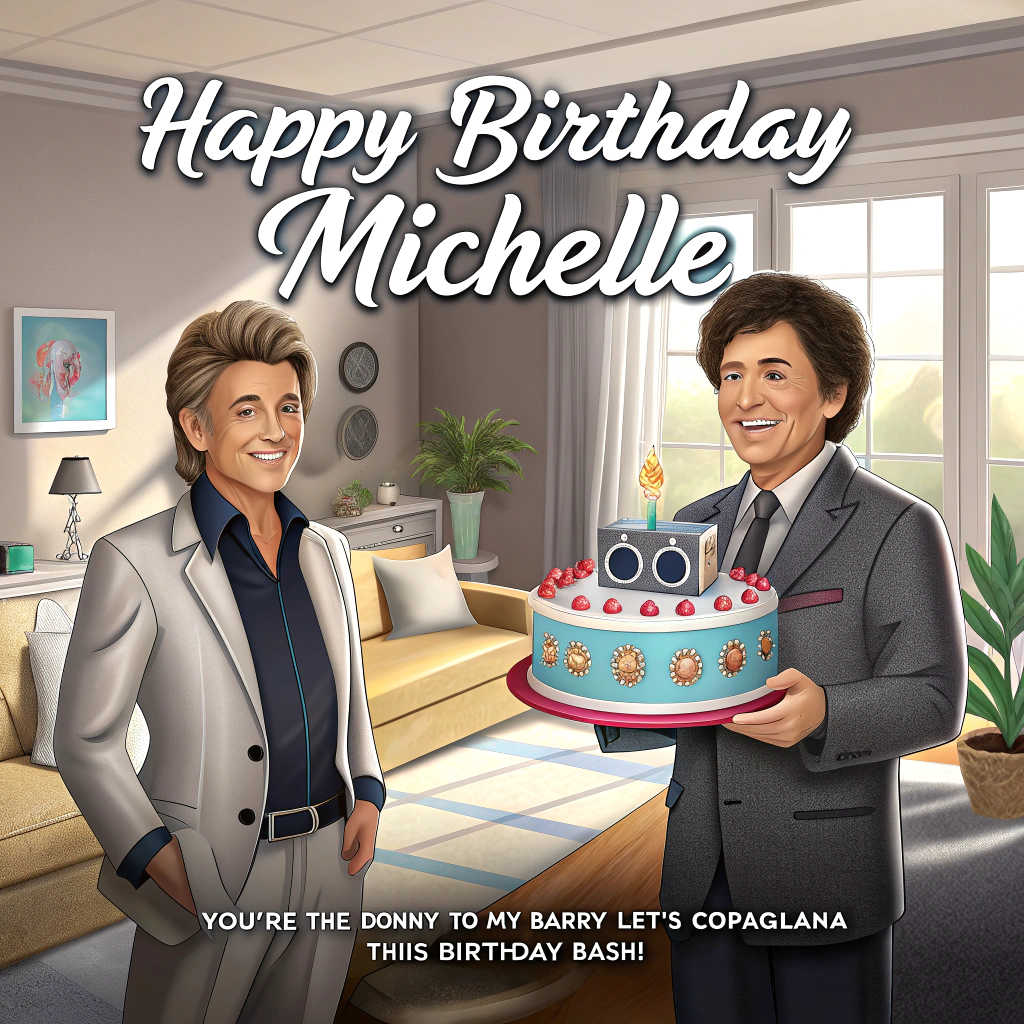 Barry Manilow , Donny Osmond, and Birthday Card