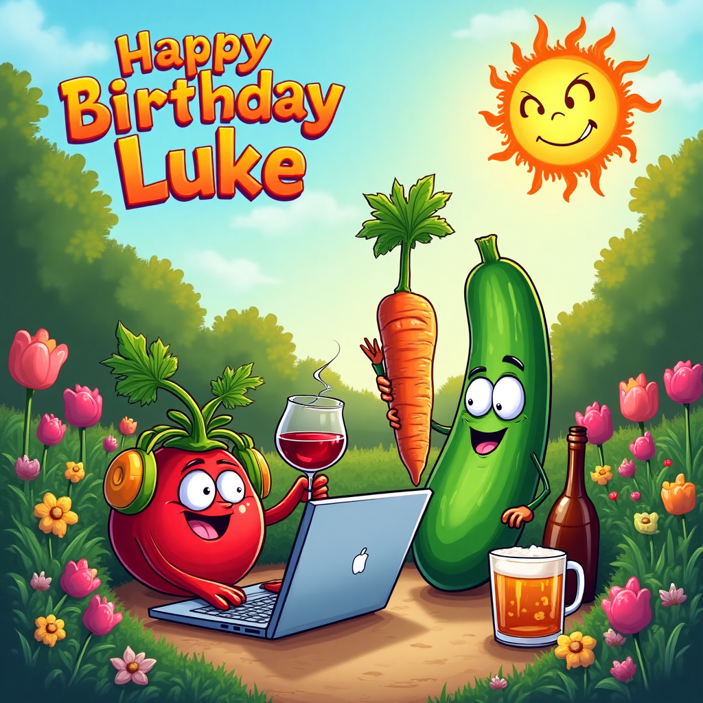 Gardening, Flowers, Vegetables, Computers, Wine, Whiskey, Beer, and Birthday Card