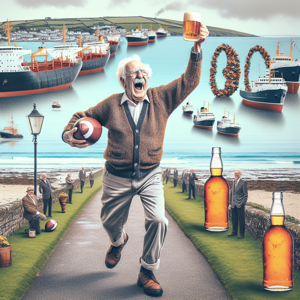 Create a lively image in the setting of a birthday celebration. There is an energetically aged individual of unspecified descent and gender, appearing around 80 years old, walking joyfully along a pathway by the sea. The backdrop showcases a beach town coastline where, in the distance, a line of ships arrange themselves to form the number '80'. In one hand, the person is holding a football, signaling their affinity for the sport, while the other hand raises a glass of beer in a toast to the merriment. Close by, a bottle of whisky is artfully incorporated into the scene, symbolizing the spirit of festive celebration as well as acting as a birthday present.
Generated with these themes: 80, Football, Newcastle, Beer, Whisky, Looking young, Ships, and Walking by the coast.
Made with ❤️ by AI.