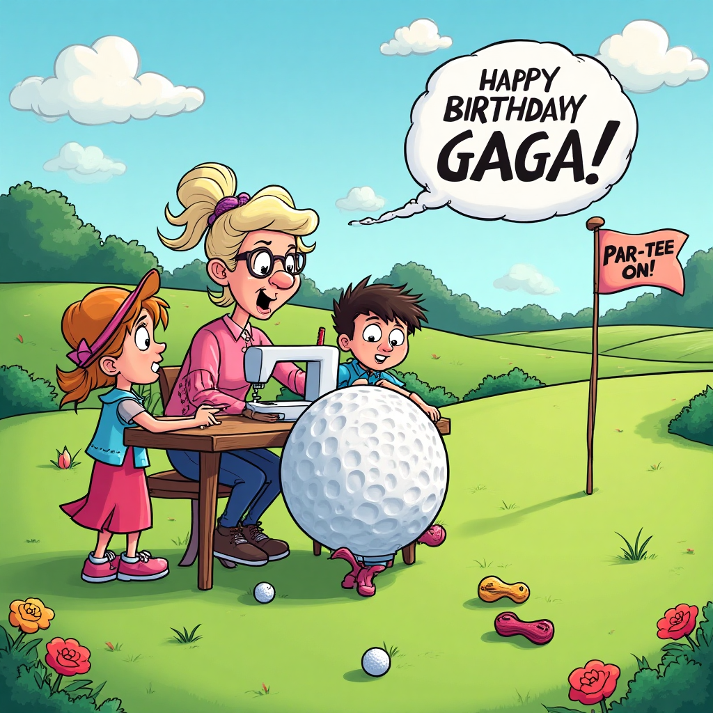 Sewing, Hang out with Grandkids, Golfing, and Birthday Card