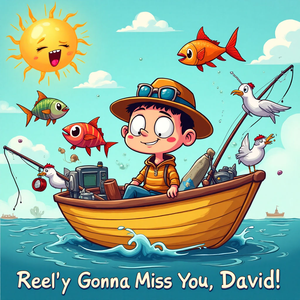 Fishing, and Farewell Card