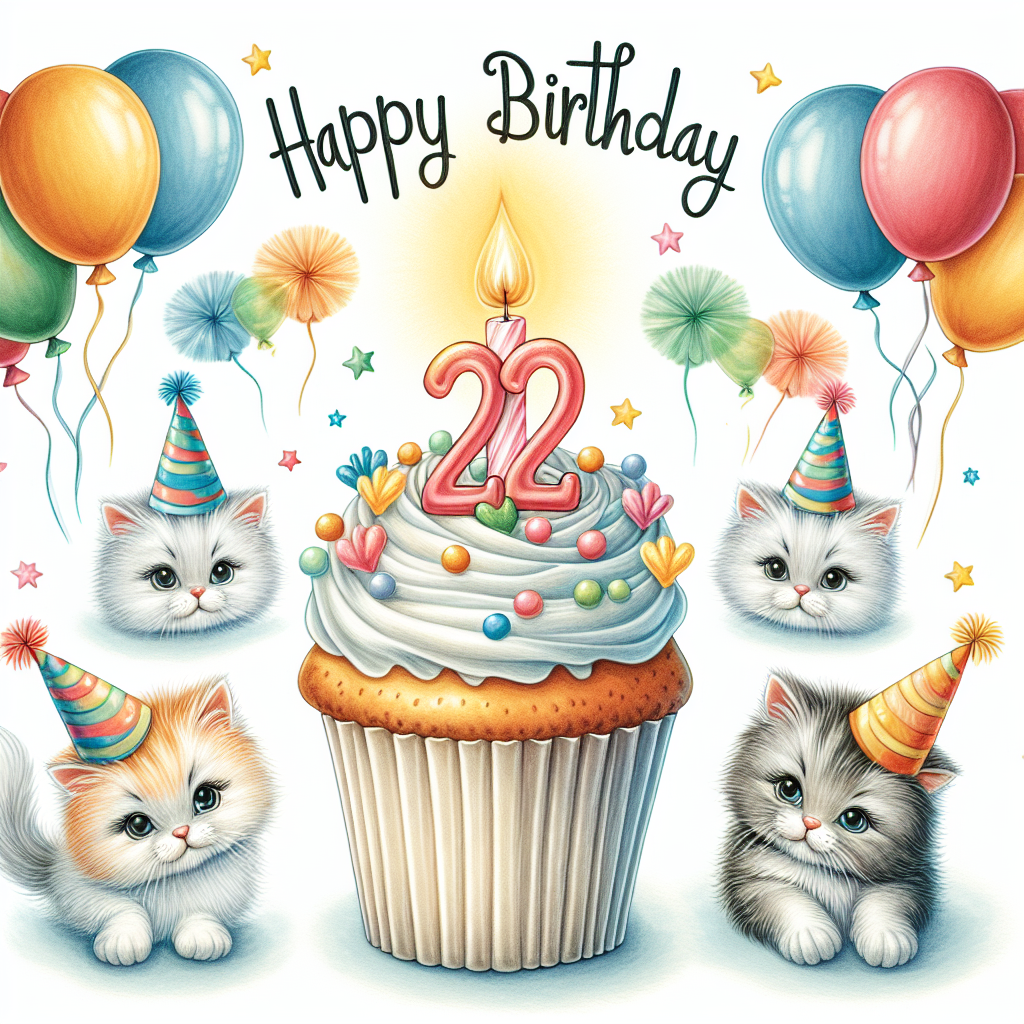 22th Birthday Card