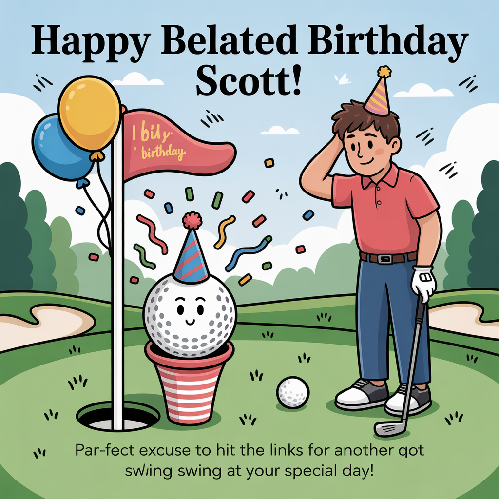 Golf, and Birthday Card