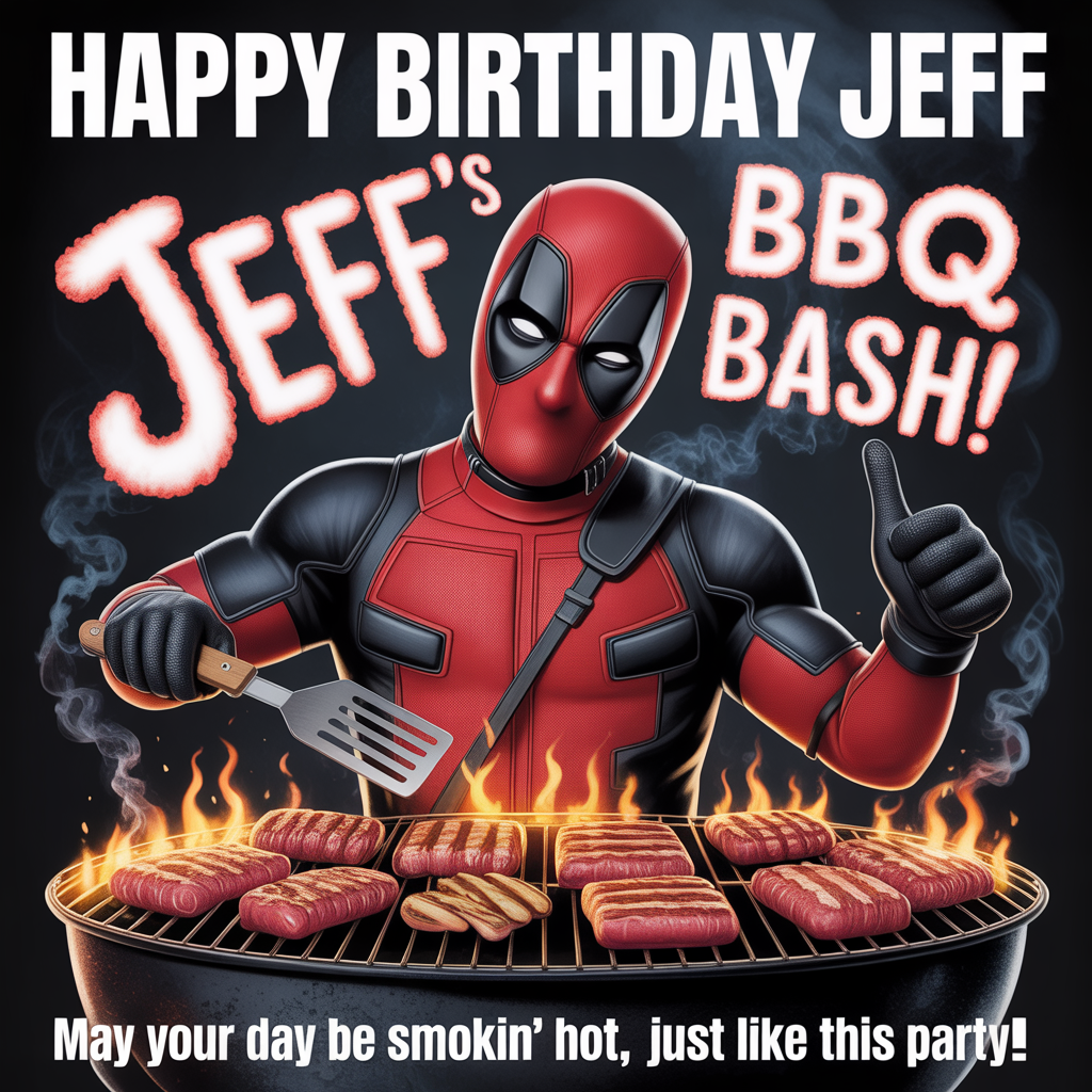 Smoked meats, Deadpool, and Birthday Card