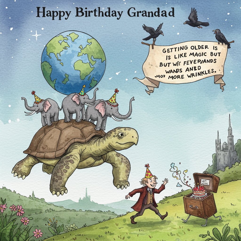 Terry pratchet books , Discworld, and Birthday Card