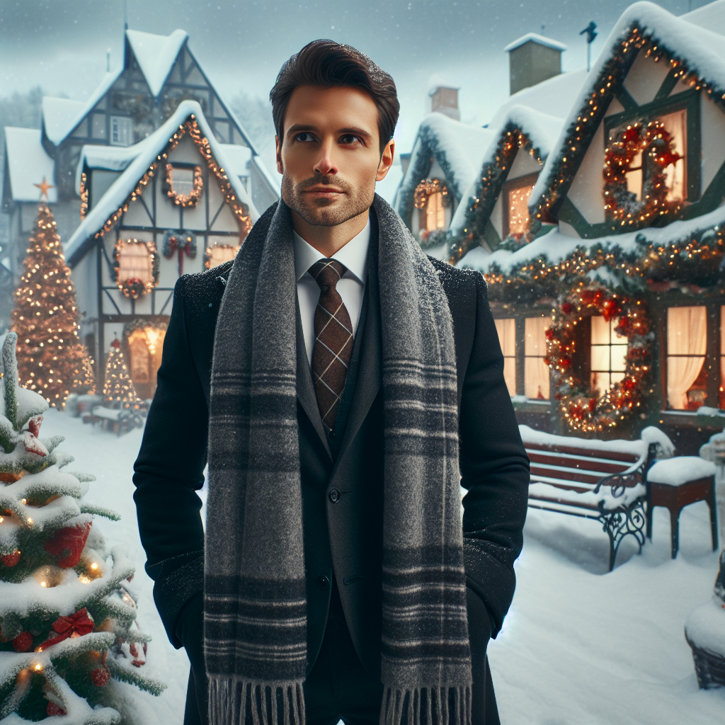 In this variation, a snowy Christmas village serves as the backdrop where a very handsome and impressive avvocato stands in the foreground. He's depicted with a serious, elegant air, donning a sleek coat and festive scarf. The surrounding quaint shops are adorned with wreaths and lights, invoking a warm, holiday feeling.
Generated with these themes: Avvocato molto bello, prestante, serio ed elegante.
Made with ❤️ by AI.