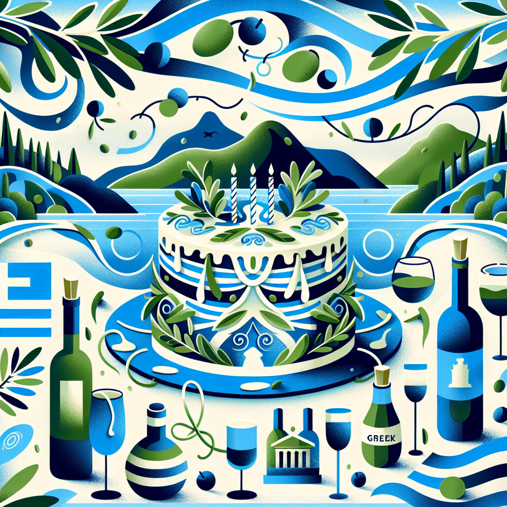Imagine a whimsical, abstract birthday celebration theme inspired by the lush greenery and azure coastlines of Corfu, an island in Greece. In the center, there's a stylized birthday cake draped with motifs mimicking the winding lines of grapevines. Surrounding the cake, arrange wine bottles and glasses in a playful manner. In this scene, Greek cultural symbols are subtly incorporated. Olive branches wind their way through the image, and the blue and white colors, iconic of the Greek flag, lend a festive charm to the overall abstract expression.
Generated with these themes: Corfu, Wine, and Greek.
Made with ❤️ by AI.