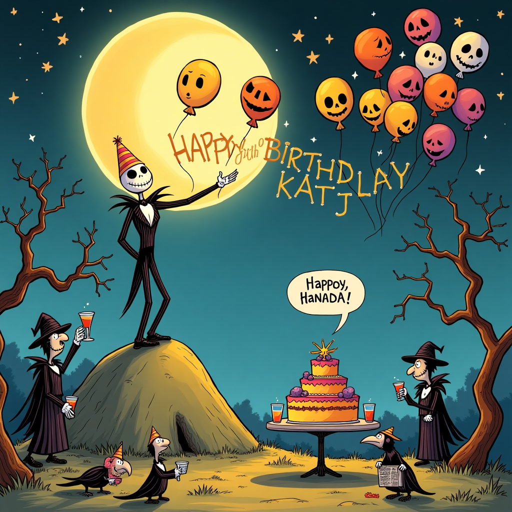 Jack skellington Birthday Card