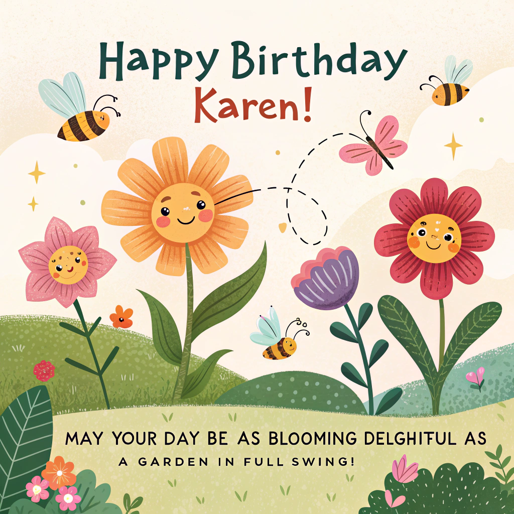 Flowers, and Birthday Card