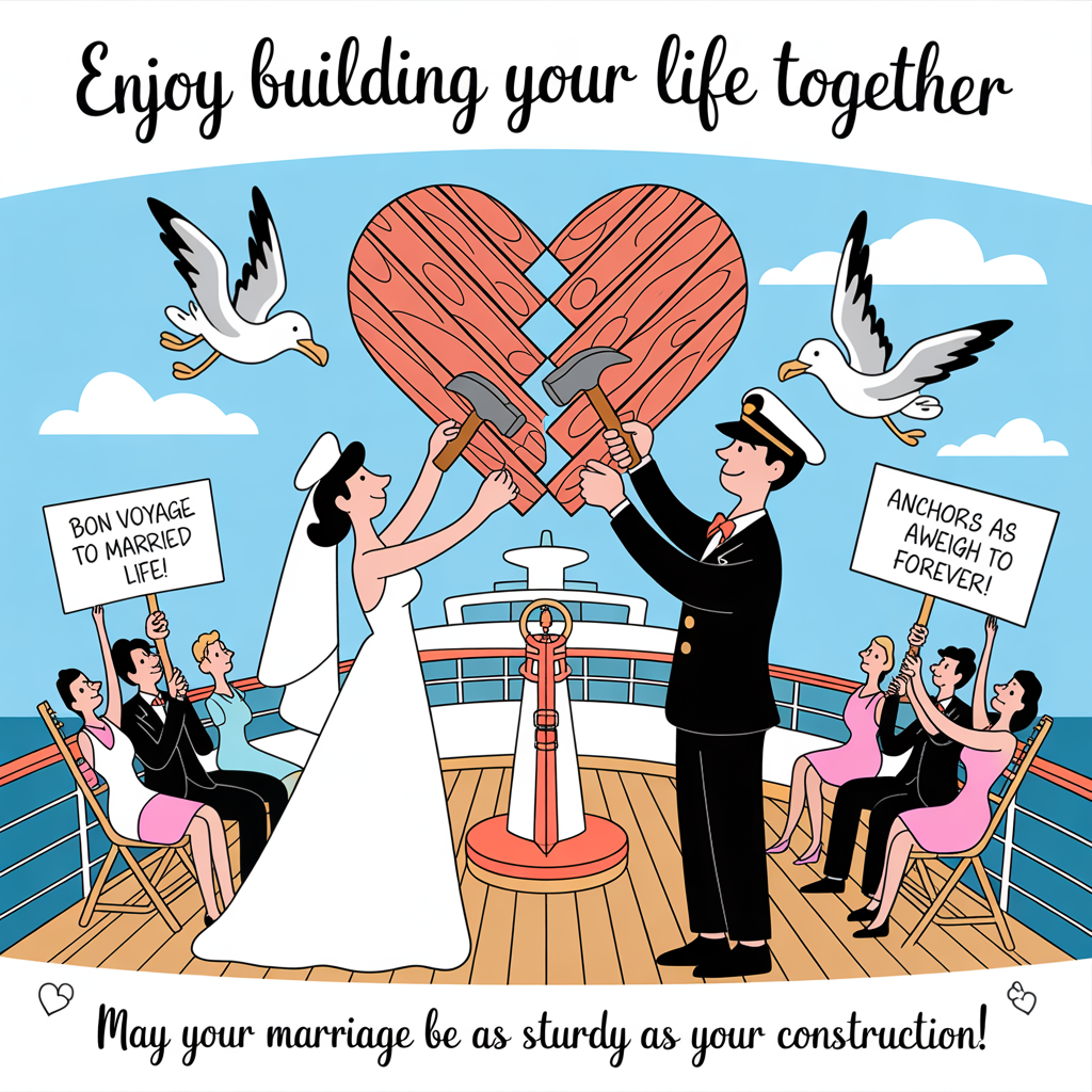Wedding on a cruise ship, and Wedding Card