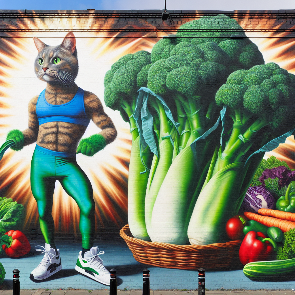 Picture a birthday celebration that balances the tangible with the bizarre. At the core of the scene is an anthropomorphic, stylishly groomed shorthair cat character, attired in lively workout gear prepared for spinning exercise sessions. This cat-like person stands before a signature mural akin to those found in Brixton, which washes over an array of vegetables presented like a flourishing garden with a spectrum of hues. The greenery appears nearly fantastical, blowed out of proportion and radiating with a luminance that implies an innate vitality.
Generated with these themes: Shorthair cat , Spinning classes, Brixton in London , and Vegetables .
Made with ❤️ by AI.
