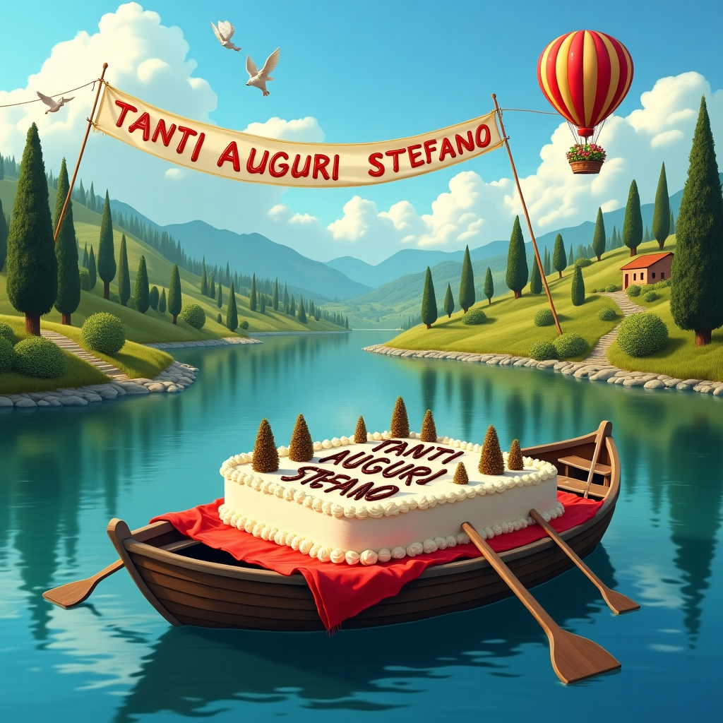 Como lake, and Val d orcia tuscany Birthday Card