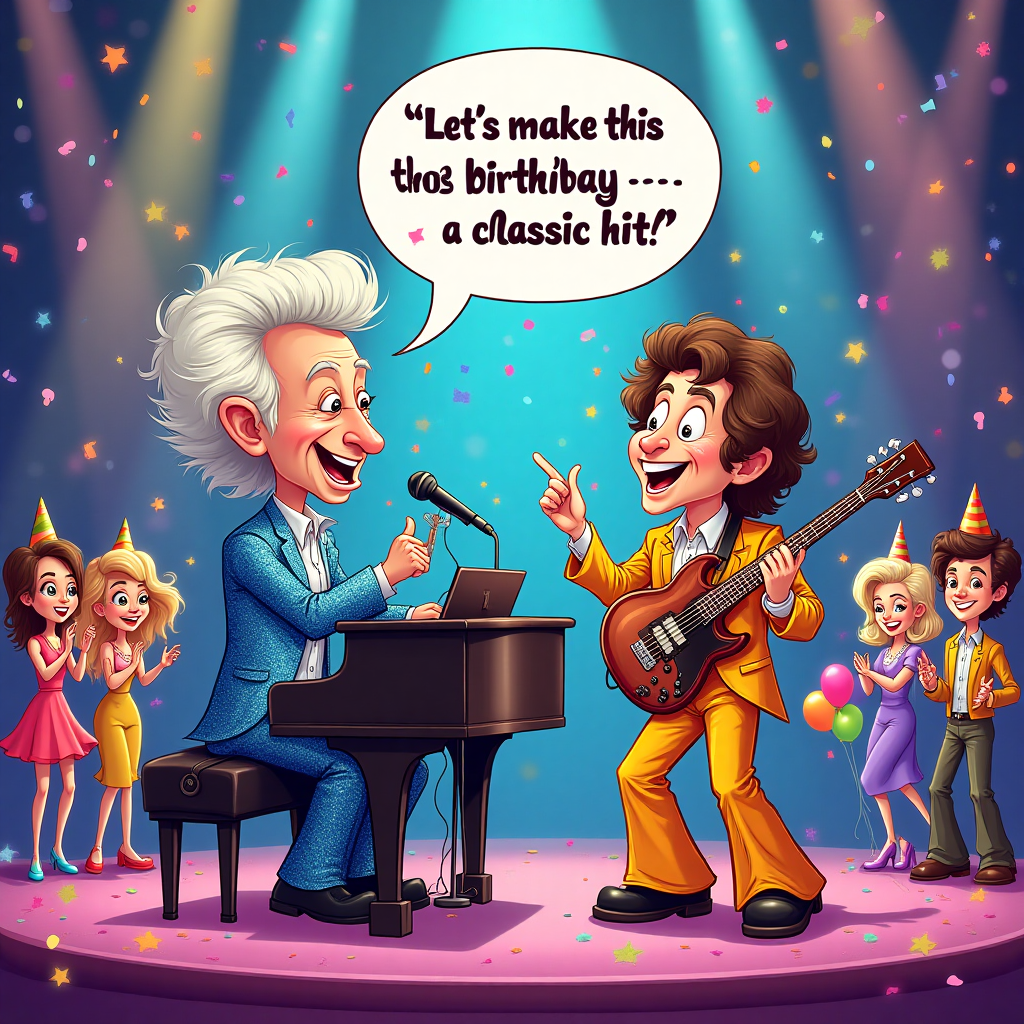 Barry Manilow and Donny Osmond, and Birthday Card