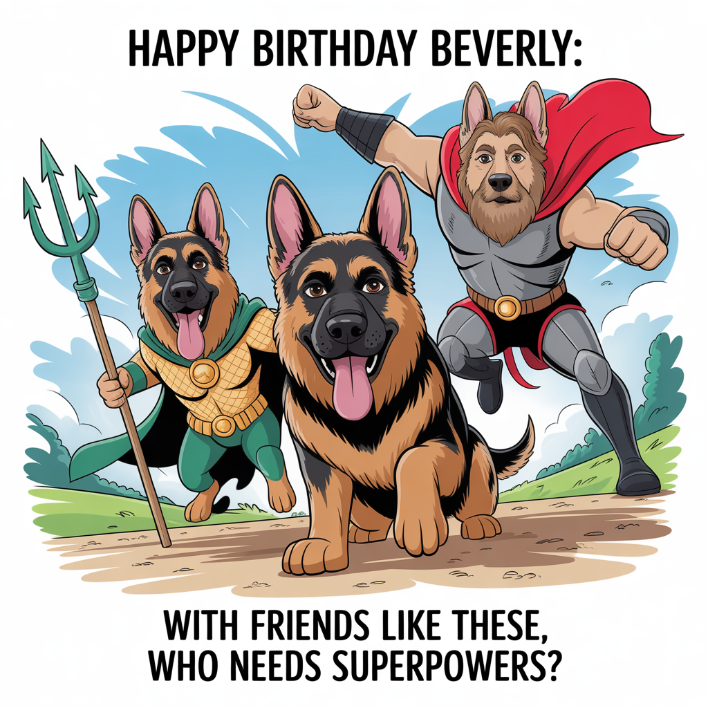 German shepards,Jason mamoa,sean bean, and Birthday Card