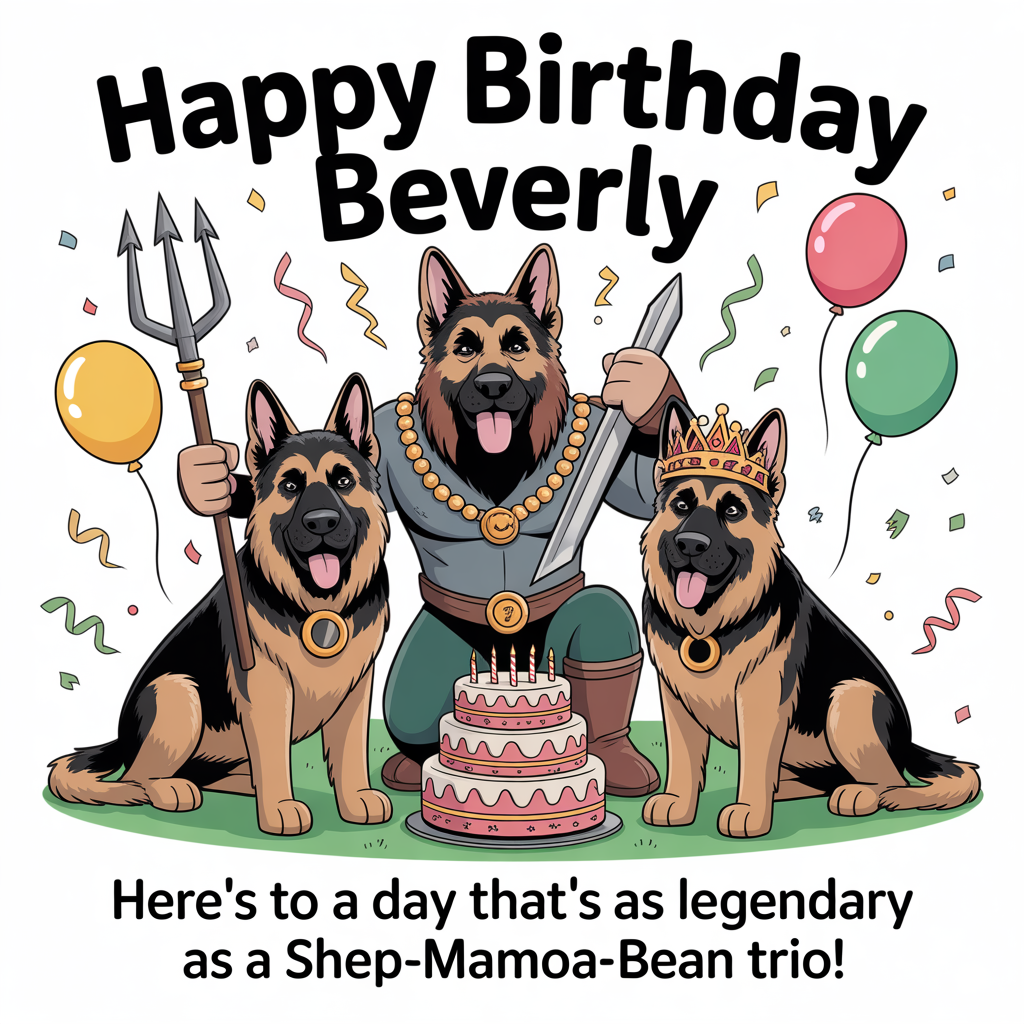 German shepards,Jason mamoa,sean bean, and Birthday Card