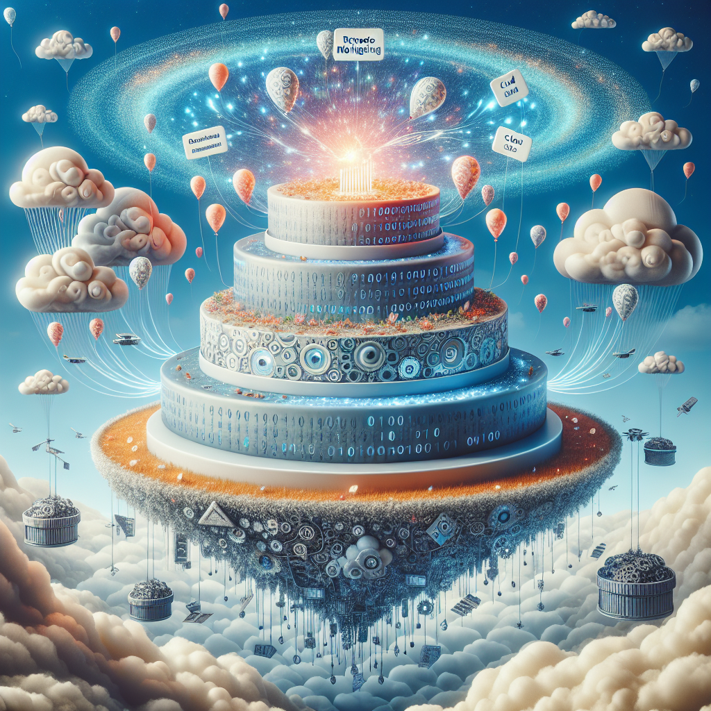 A whimsical dreamscape where a grand, three-tiered cake floats amidst clouds, with each layer representing a different aspect of IT services. The bottom layer is adorned with binary code, symbolizing RMM, the middle boasts ethereal data streams for cloud services, and the top layer is safeguarded by a lock, representing backup solutions. Balloons made of cogs and wires drift around, and at the center of the scene is the text 'Coretech S.r.l. - N-Able' on a floating banner, held aloft by a fleet of tiny, robotic drones.
Generated with these themes: RMM/ IT/CLOUD PROVIDER/BACKUP.
Made with ❤️ by AI.