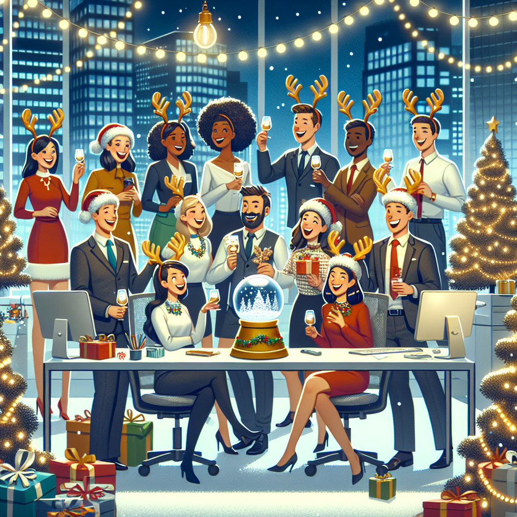 A whimsical scene unfolds at a Christmas office party in Manchester's Media City, where employees don illuminated reindeer antlers. Amidst the glow of twinkling trees, a miniature snowglobe sits atop a desk, capturing the festive spirit. Colleagues laugh, surrounded by a bevy of presents, pulling Christmas crackers that pop with surprises.
Generated with these themes: Christmas office party, Illuminated trees, Manchester, Media city, Illuminations, Presents, Christmas crackers, and Tiny snowglobe.
Made with ❤️ by AI.