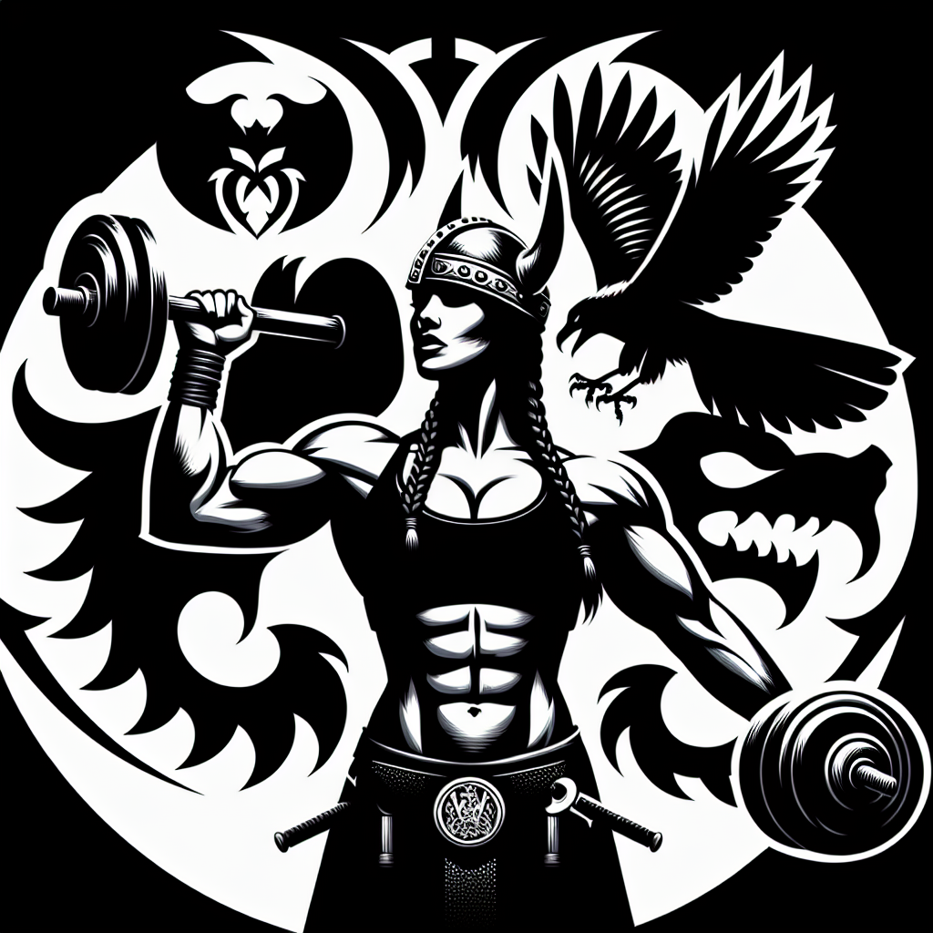 Female viking, Warrior, Fitness, Muscles, Viking, Female , Woman, Gym, Crow , Wales, Stencil, and Logo Congratulations Card