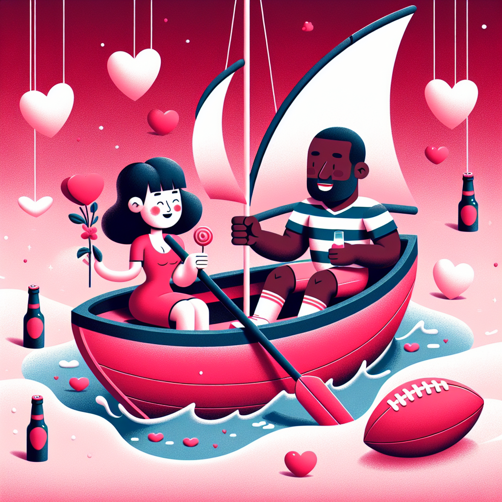 Sailing, Rugby, and Beer Valentines-day Card