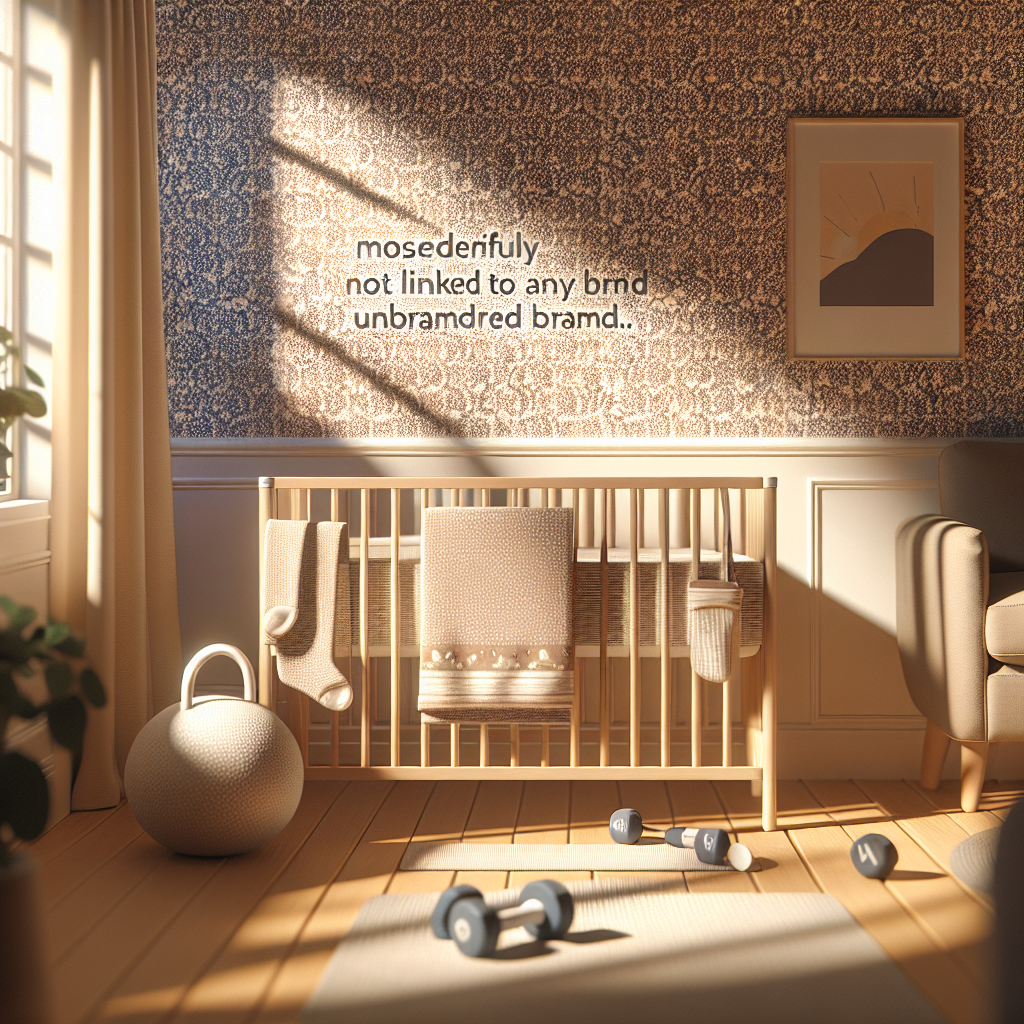The image depicts a comfortable, sunlit room with a subtly patterned wallpaper, not linked to any brand but boasting an aesthetic appeal. This corresponds beautifully with a miniature fitness area, accommodating soft mats, petite dumbbells, and a small yoga ball. Dominating the scene is a crib, enveloped in fine unbranded linens, signifying a warm reception to the exciting journey ahead for a newborn.
Generated with these themes: Gucci, and Gym.
Made with ❤️ by AI.