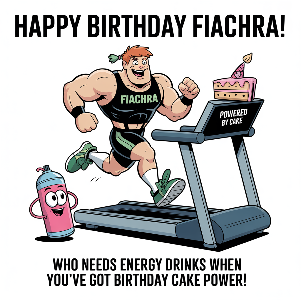 Energy drinks, gym snd running , and Birthday Card