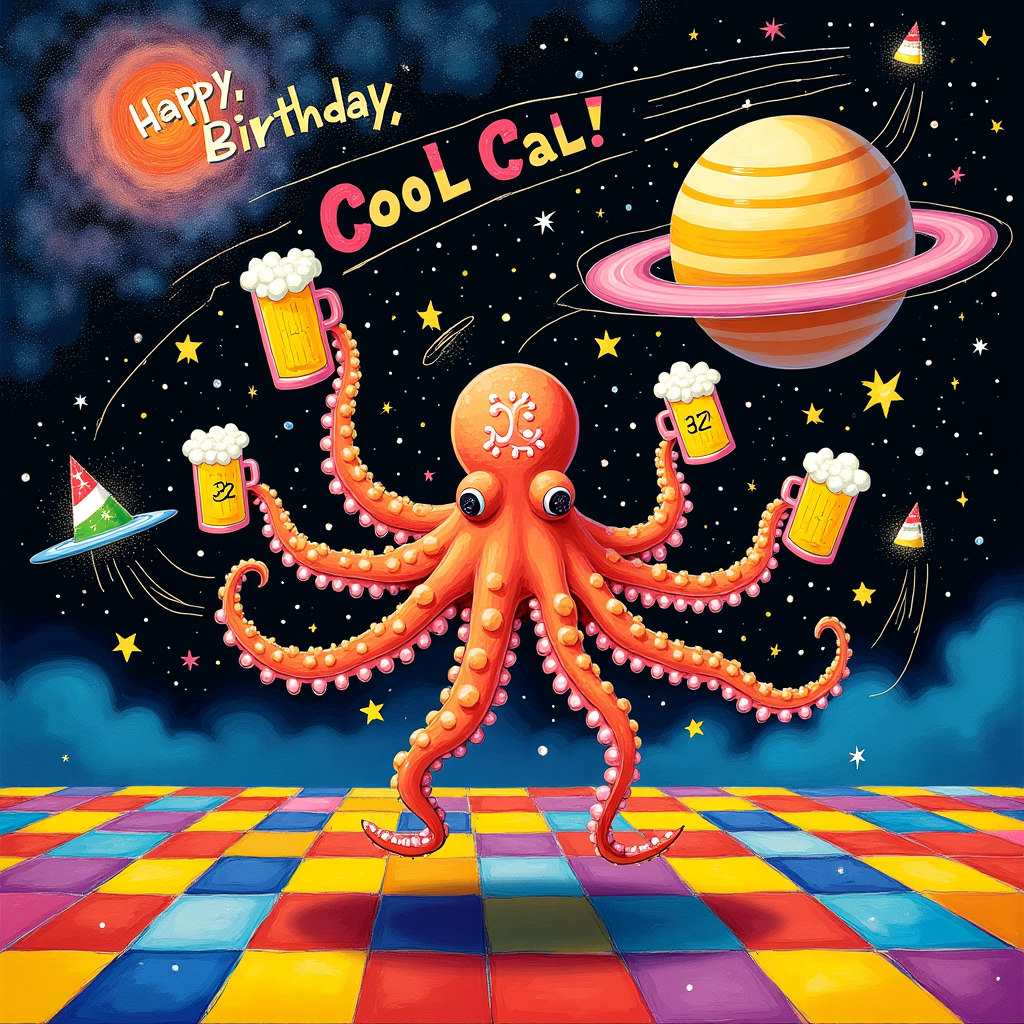 Engineering beer, Space party, and 32 Birthday Card