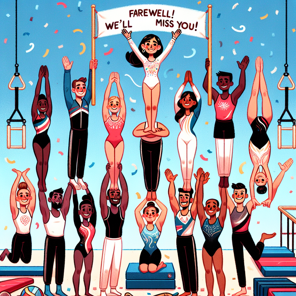 Gymnastics Farewell Card