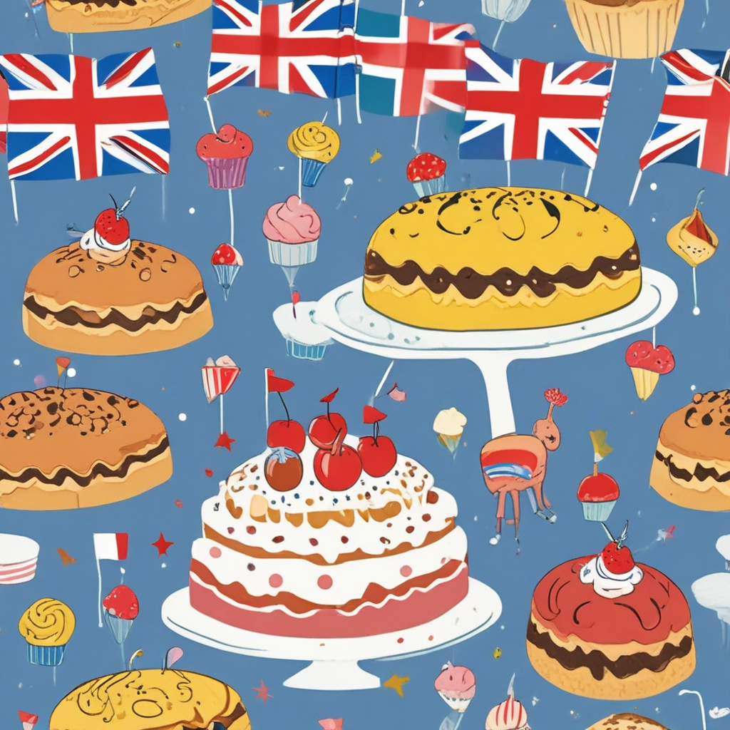 Illustration Funny, Create a humorous image of Danish pastries personified and clothed in sleek Scandinavian-style outfits, dancing jubilantly to party music. These fashionably dressed pastries are participating in a vibrant birthday party. At the center of the party is a birthday cake whimsically adorned with miniature flags meant to symbolize Denmark. The scene is further characterized by colorful cookie crumbs spread around, adding an extra touch of festive atmosphere.
Generated with these themes: Denmark, Fashion , and Biscuits.
Made with ❤️ by AI.