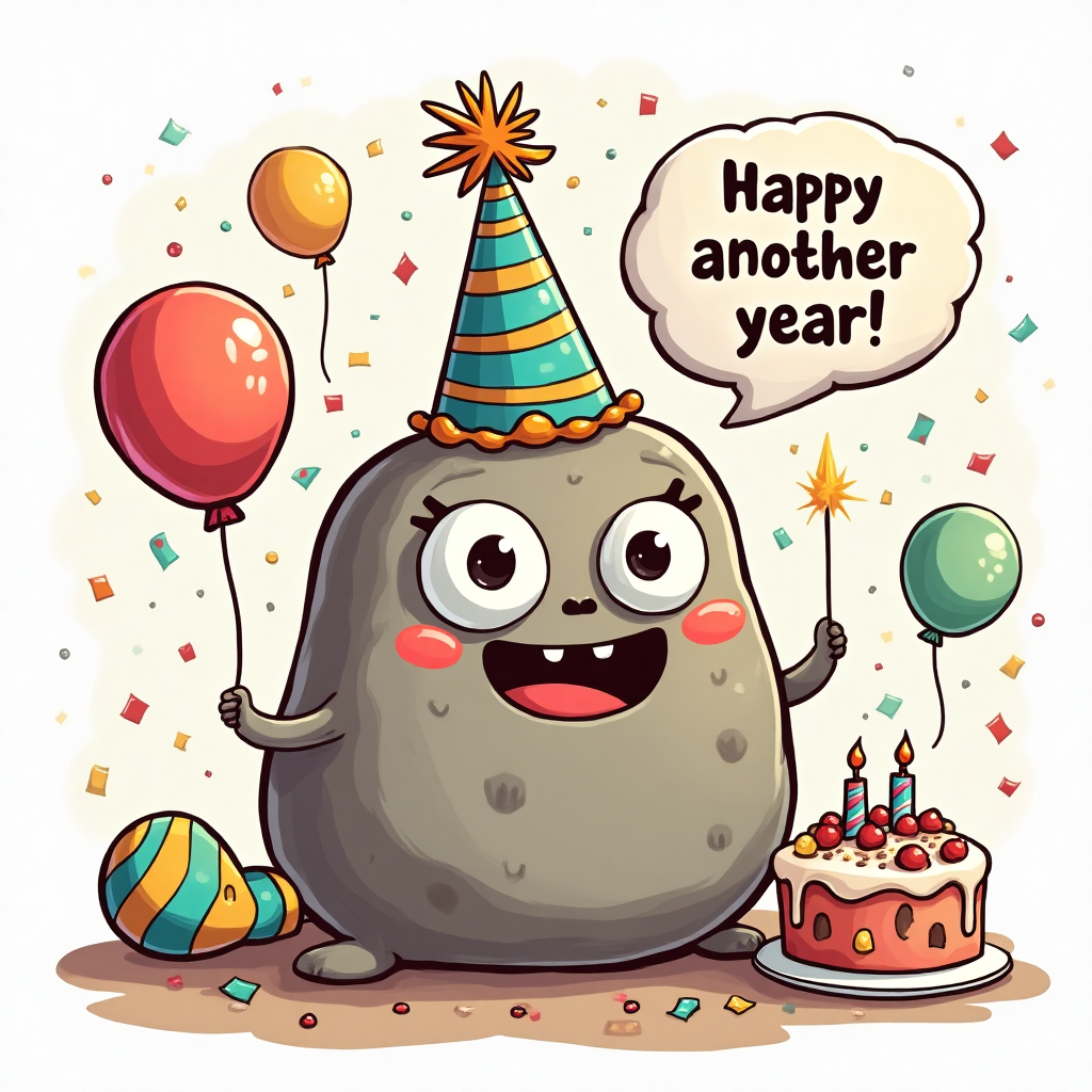 Pet rock, and Birthday Card