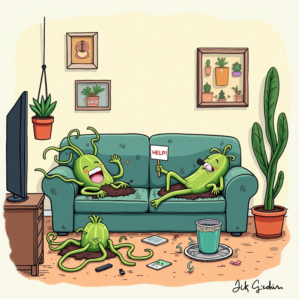 At the top of the illustration image, "Happy Mother’s Day, 5 Whiteley Brassall — even the houseplants miss your supervision!"

**Prompt for the illustration:**

A cozy, slightly chaotic living room with five mischievous houseplants in varying states of mayhem. One leafy plant has tipped over and spilled soil like it's fainted. Another has twisted its vines around the TV remote. A third is slouched on the sofa with sunglasses, clearly giving up on watering routines. A tiny cactus is wearing a tiny “HELP!” sign, and one hanging plant is using a leaf to scroll through a phone with an alarm that says “Call Mum.” The overall vibe is cheeky, colourful, and endearingly disheveled—clearly showing what happens when Mum’s not there to keep order. No humans in the image—just plants doing their hilarious best.
Generated with these themes: 5 Whiteley Brassall.
Made with ❤️ by AI.