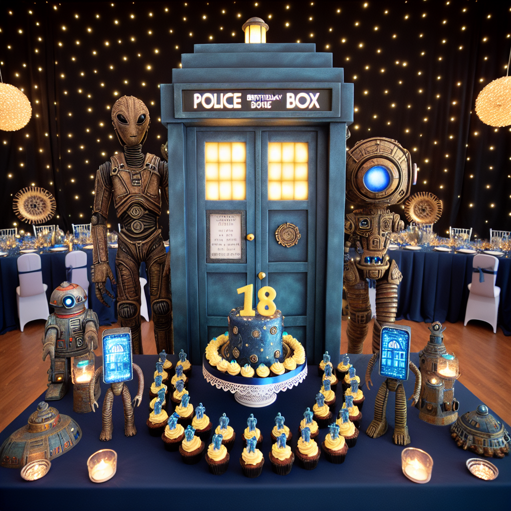 Dr who dales 18 tardis Birthday Card