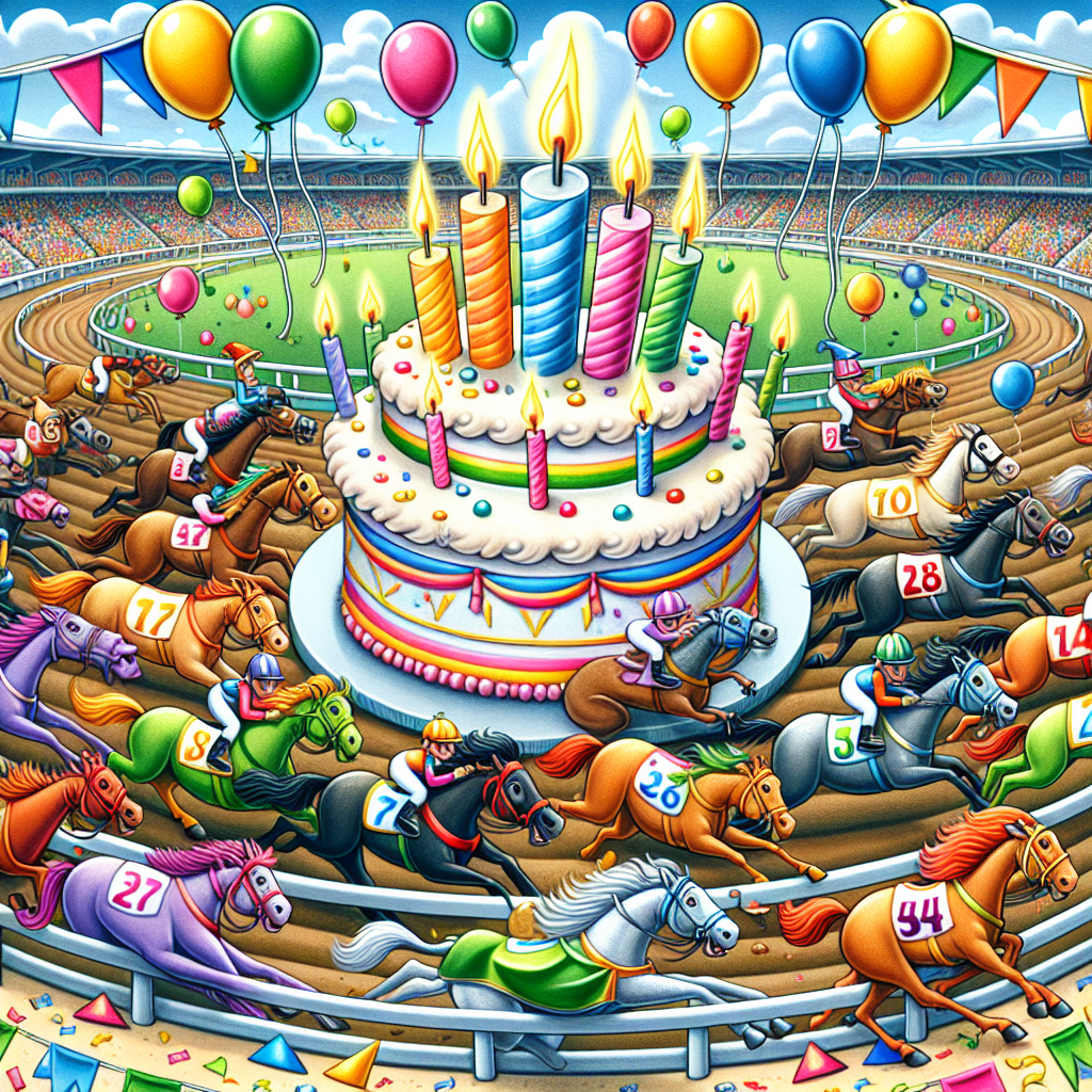 Horse racing Birthday Card