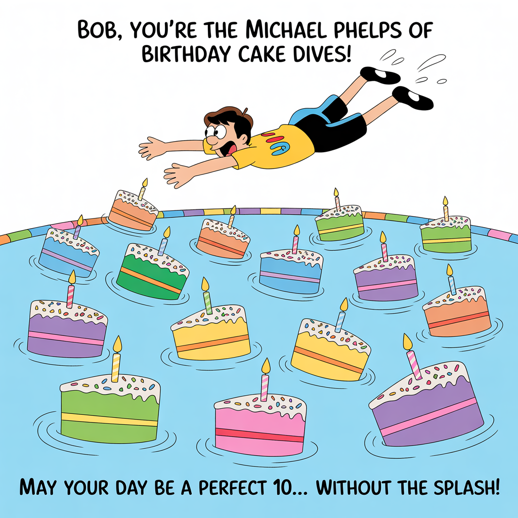 Swimming, and Birthday Card