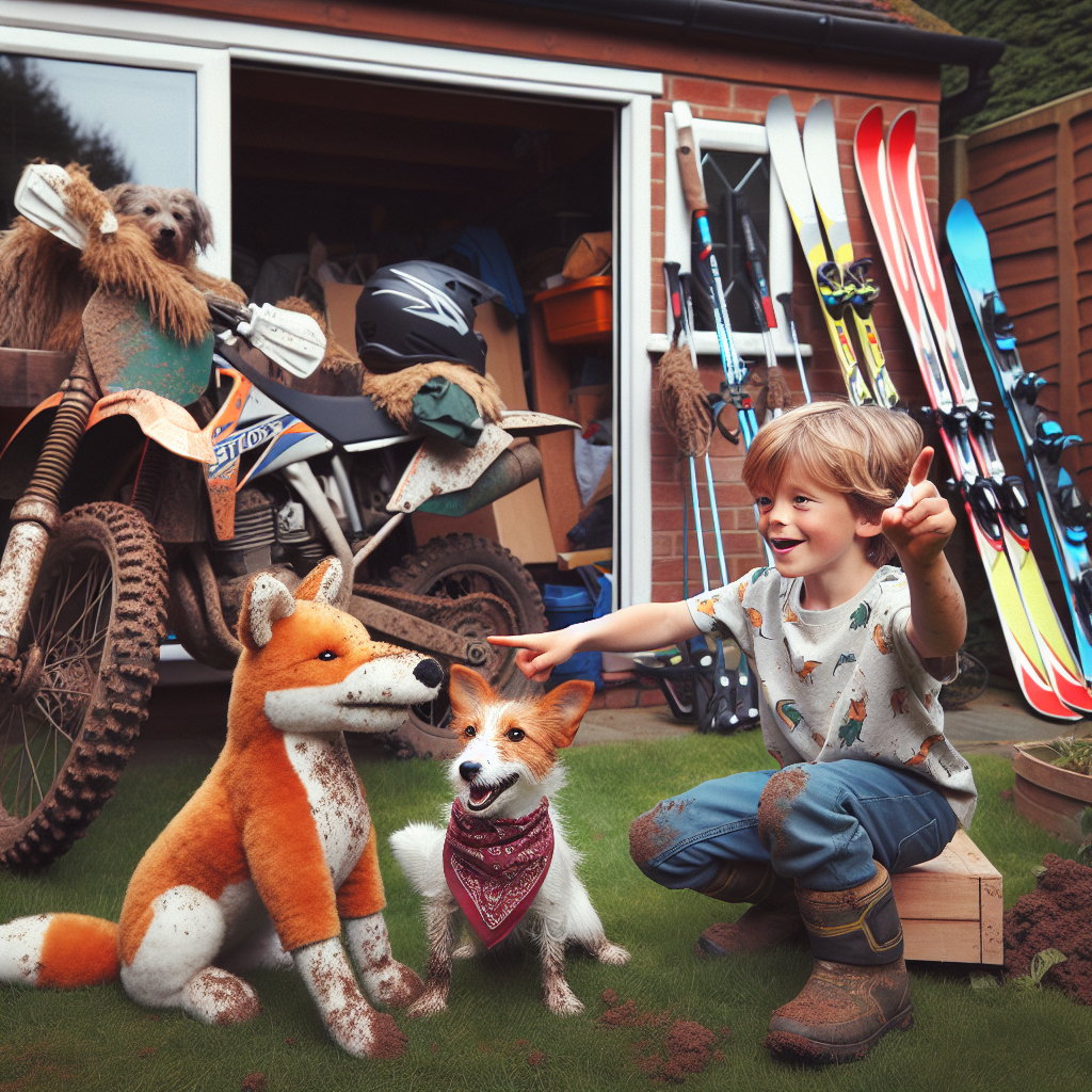 A young Caucasian boy is in the backyard, portraying the leader as he educates his active Jack Russell terrier about fox hunting, assisted by a plush fox toy and his animated mind. Close by, two paused dirt bikes show signs of their recent utilisation, with dried mud patterns running across their structures. Disorganised ski equipment, including skis and poles, peeks from an overloaded storage shed, alluding to future winter excitement. This scenario is set on a Father's Day saturated with joy and the prospect of unlimited adventures, with the yard decorated with remnants from previous father-son adventures.
Generated with these themes: Jack Russell terrier, Fox hunting, Dirt bike, Skiing, and Son.
Made with ❤️ by AI.